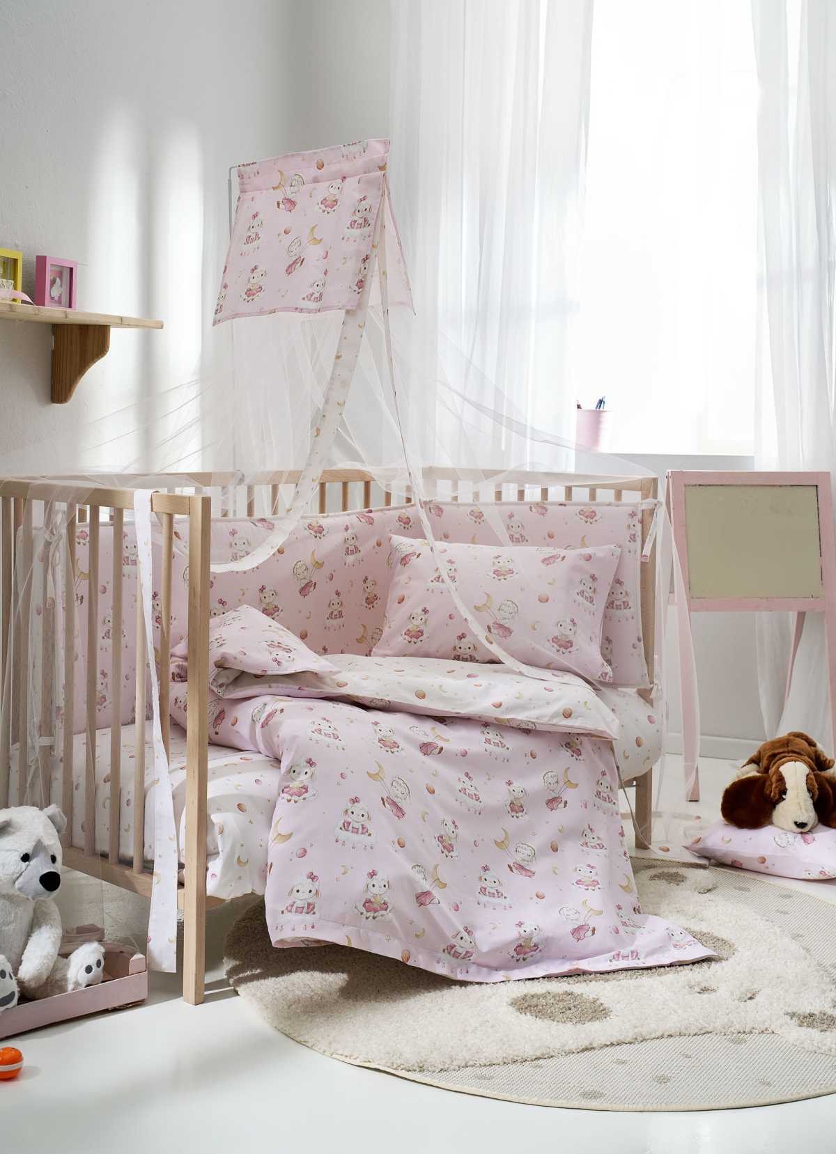 VESTA HOME Σετ Σεντόνια Κούνιας Lambi (3 Τεμάχια)